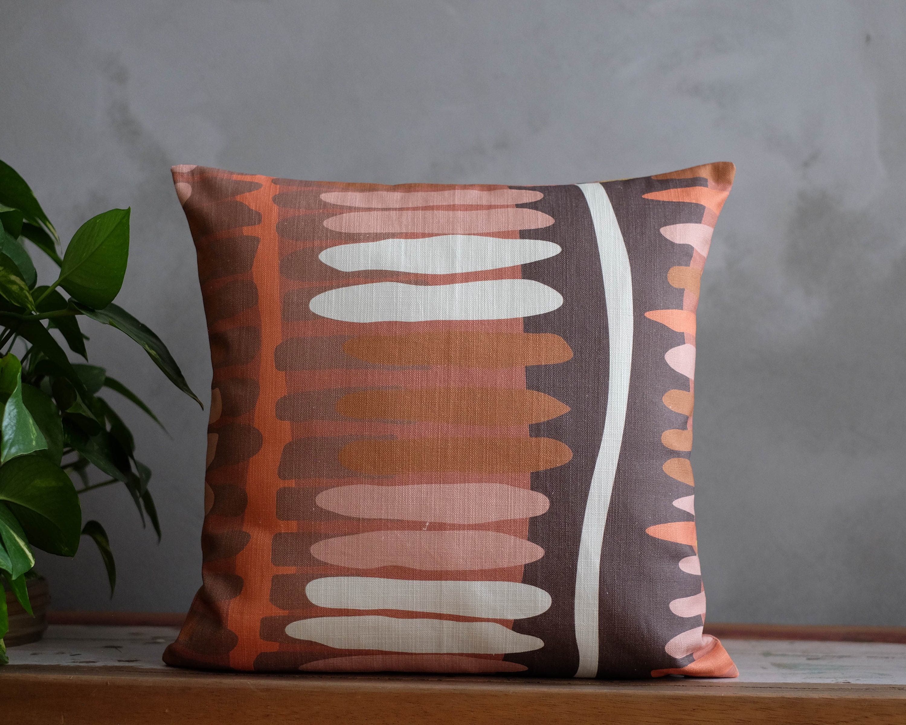 Rust Throw Pillow Boho Couch Pillow Ethnic Pillow Cover Etsy