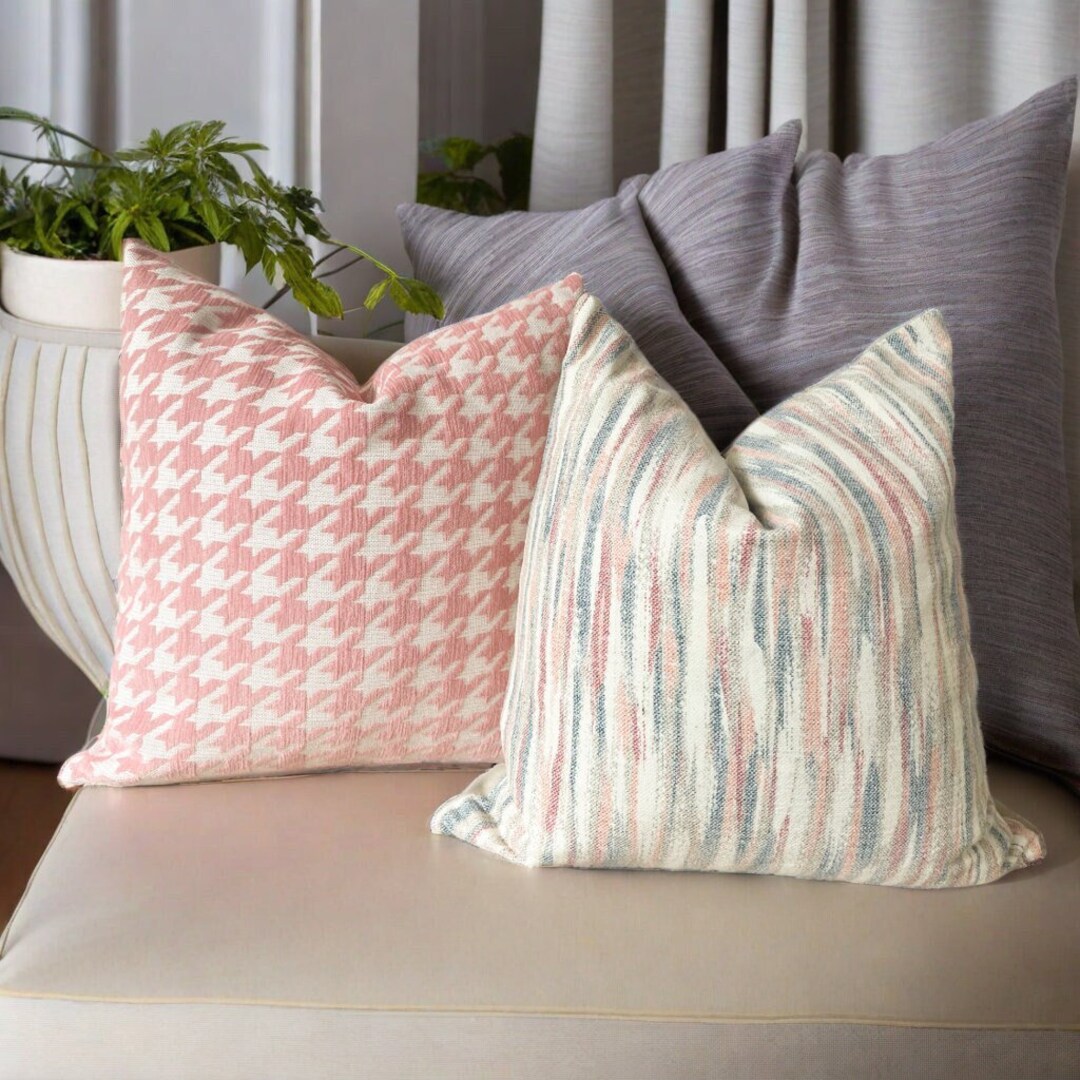 Pillow Bundle Blush Pastel Pink Throw Pillow Covers Set of 2 Etsy