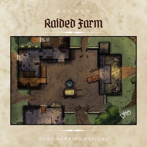 DnD/RPG Encounter Map - Raided Farm