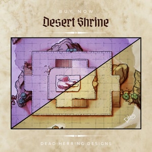 DnD/RPG Encounter Maps - Desert Shrine Bundel