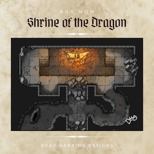 DnD/RPG Encounter Maps - Heiligdom van de "Dragon" Bundel