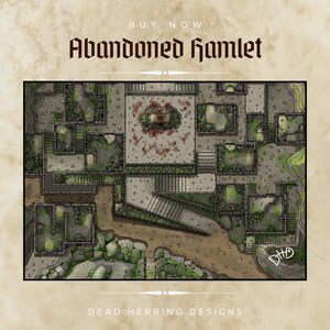 DnD/RPG Encounter Kaart - Abandoned Hamlet