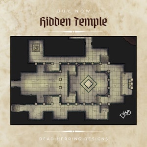 DnD/RPG Encounter Maps - Verborgen Tempel
