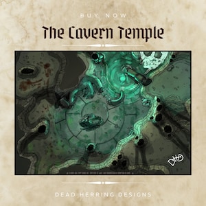 DnD/RPG-ontmoetingskaarten - De Cavern-tempel