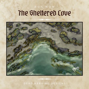 DnD/RPG Encounter Map - Sheltered Cove