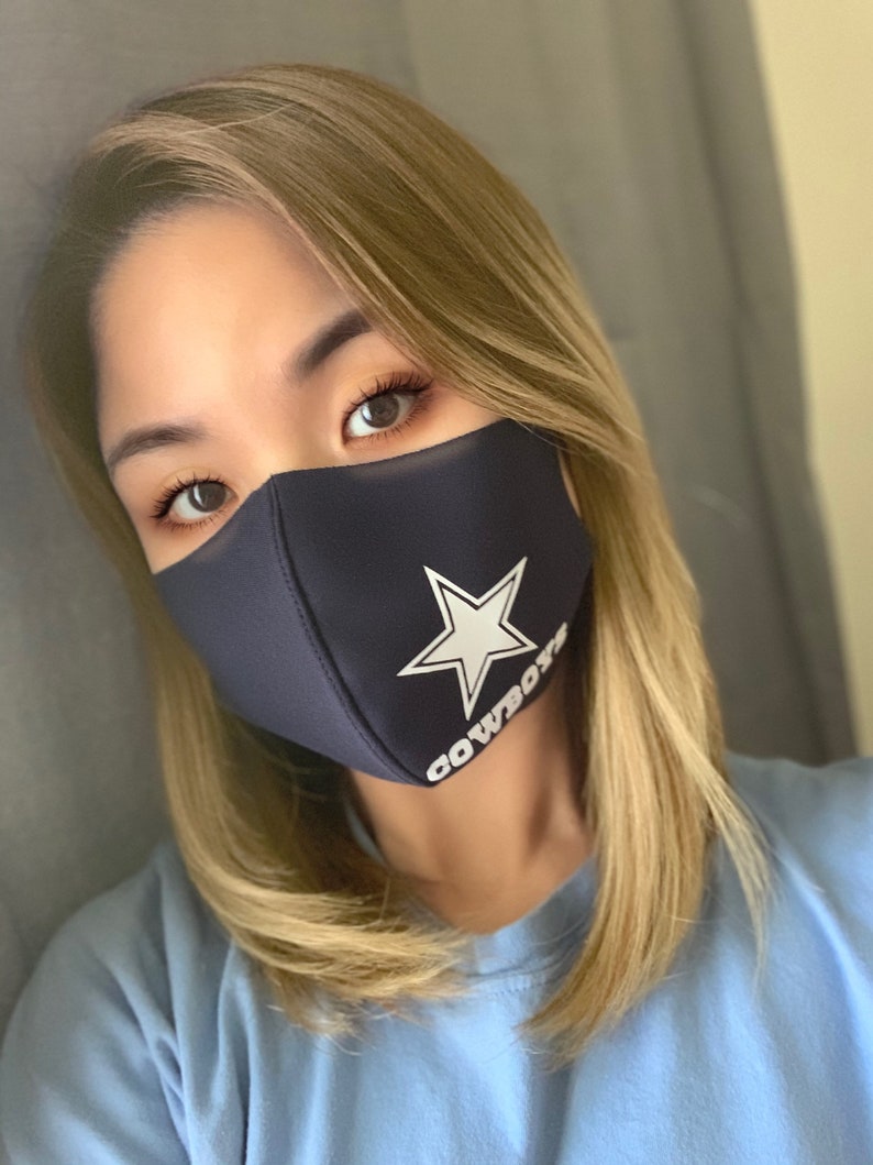 Dallas Cowboys Lightweight Face Mask 2 Layers Including a Etsy