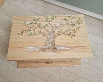 Handmade wooden jewelry box