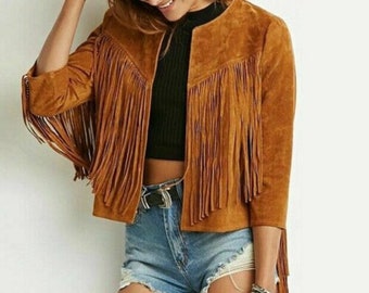 ladies fringed jacket