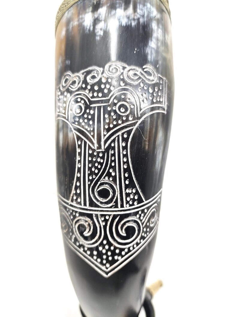 Handcrafted Viking Drinking Horn Goblet Natural Horn BEER Etsy