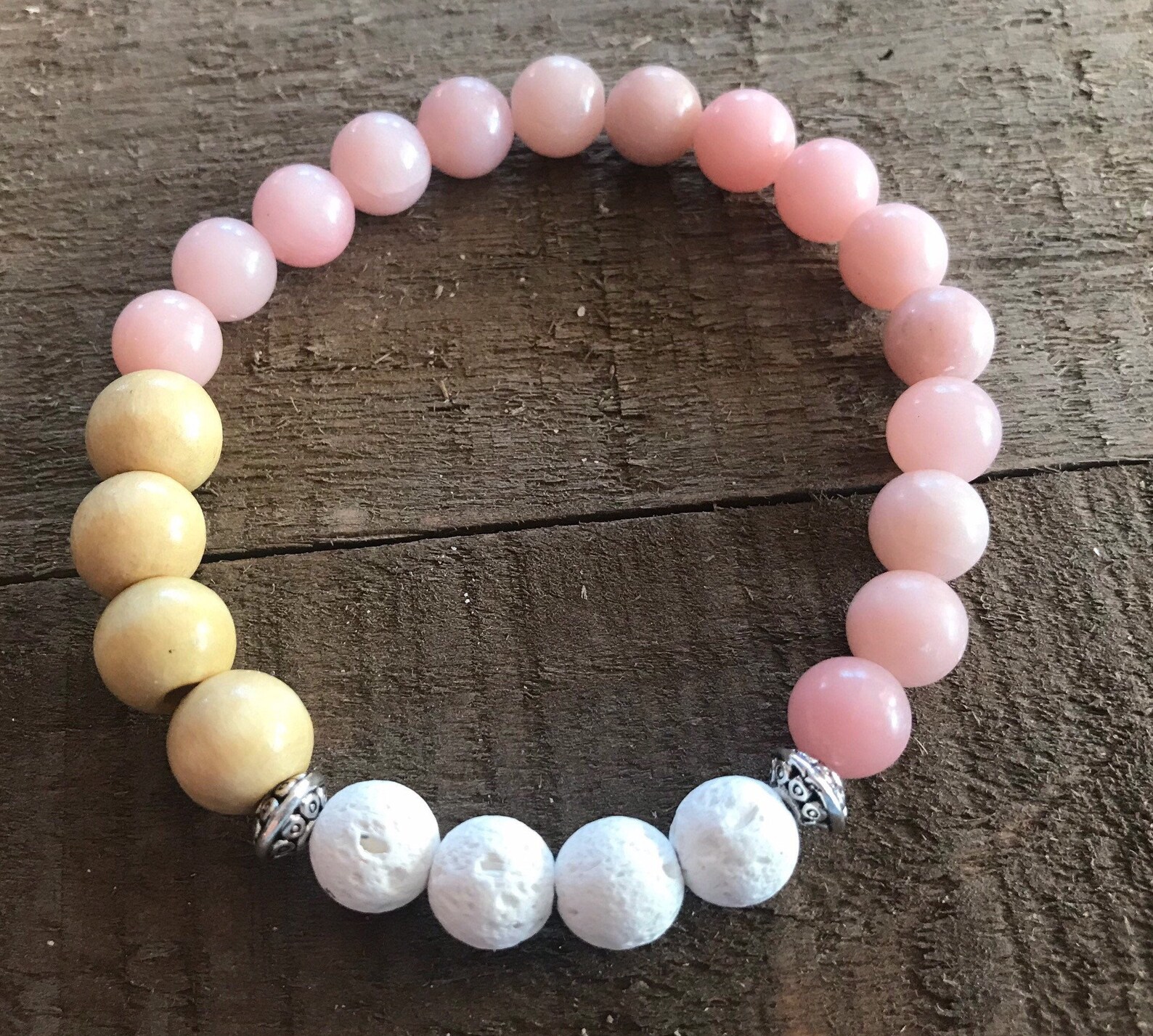 Opal Bead Bracelet Lava Bead Essential Oil Diffuser Bracelet Etsy UK