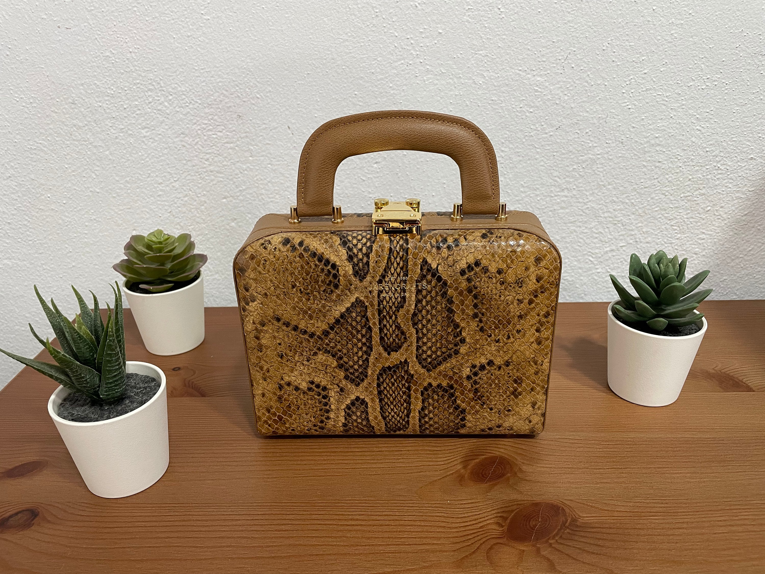 The leather mini bag.