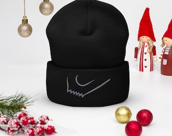 Toe Pick Figure Skating Embroidered Cuffed Beanie