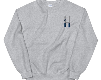 Rugby Uprights Embroidered Crew Neck Unisex Sweatshirt