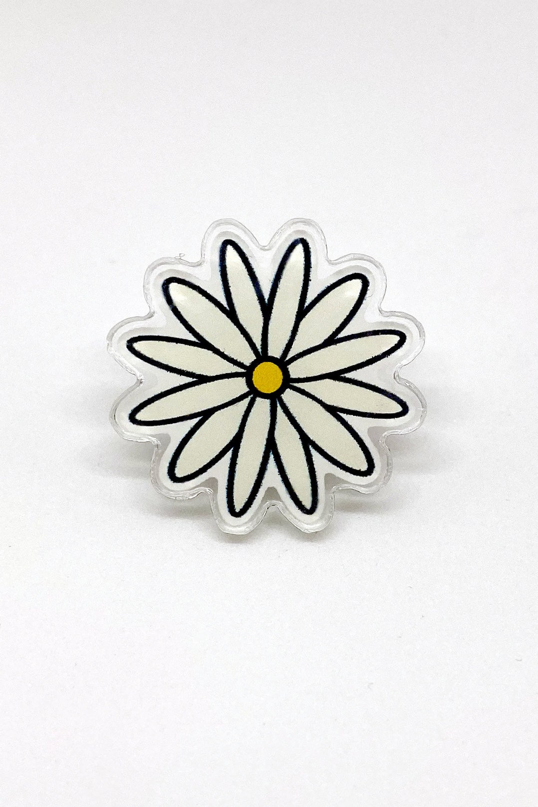 Daisy Acrylic Pin Etsy