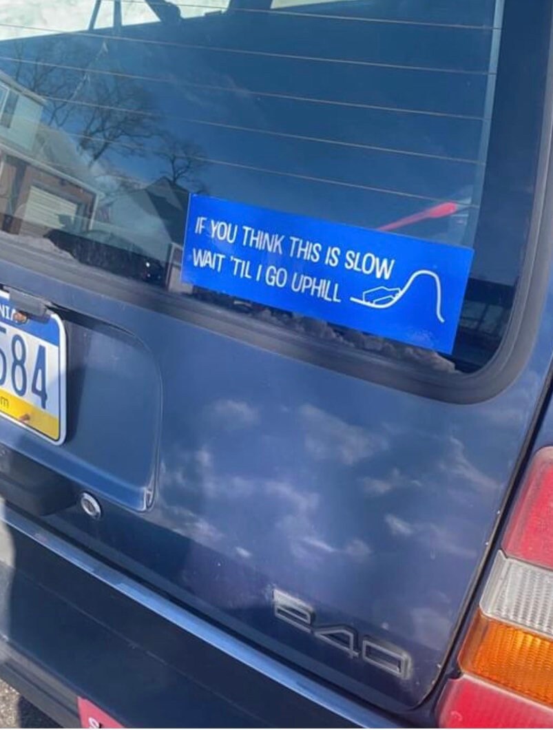 Funny Old Pickup Truck Bumper Sticker: 
