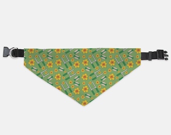 Bandana para mascotas con cuello de narcisos de rugby (LG y XL)