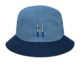 Rugby Uprights Denim bucket hat