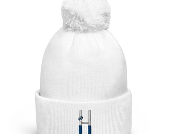 Rugby Uprights Pom pom beanie