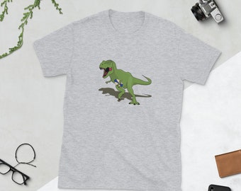 Rugby Dinosaur TRex Short-Sleeve Unisex T-Shirt