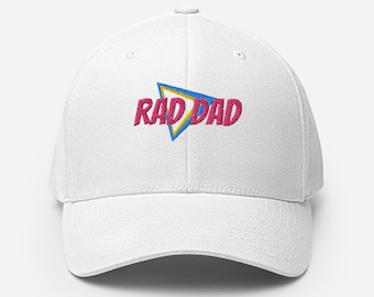 Rad Dad Baseball Hat Structured Twill Flex Fit Cap