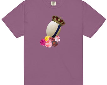 Royal Rugby Crown Floral T-Shirt: Garment-Dyed Heavyweight Cotton