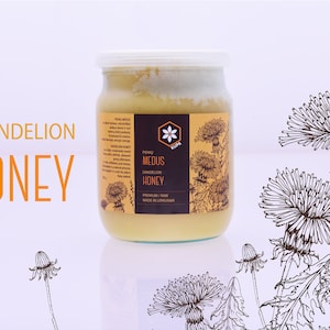 Dandelion Honey | Organic Honey  | Raw Honey |  Lithuanian Honey | 2025 Harvest | 700 g