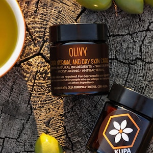 OLIVY 100% ORGANIC Skin-Face Cream. Redness Relief/Facial Cream/Natural Face Moisturizer/Olive Oil/Cruelty-Free
