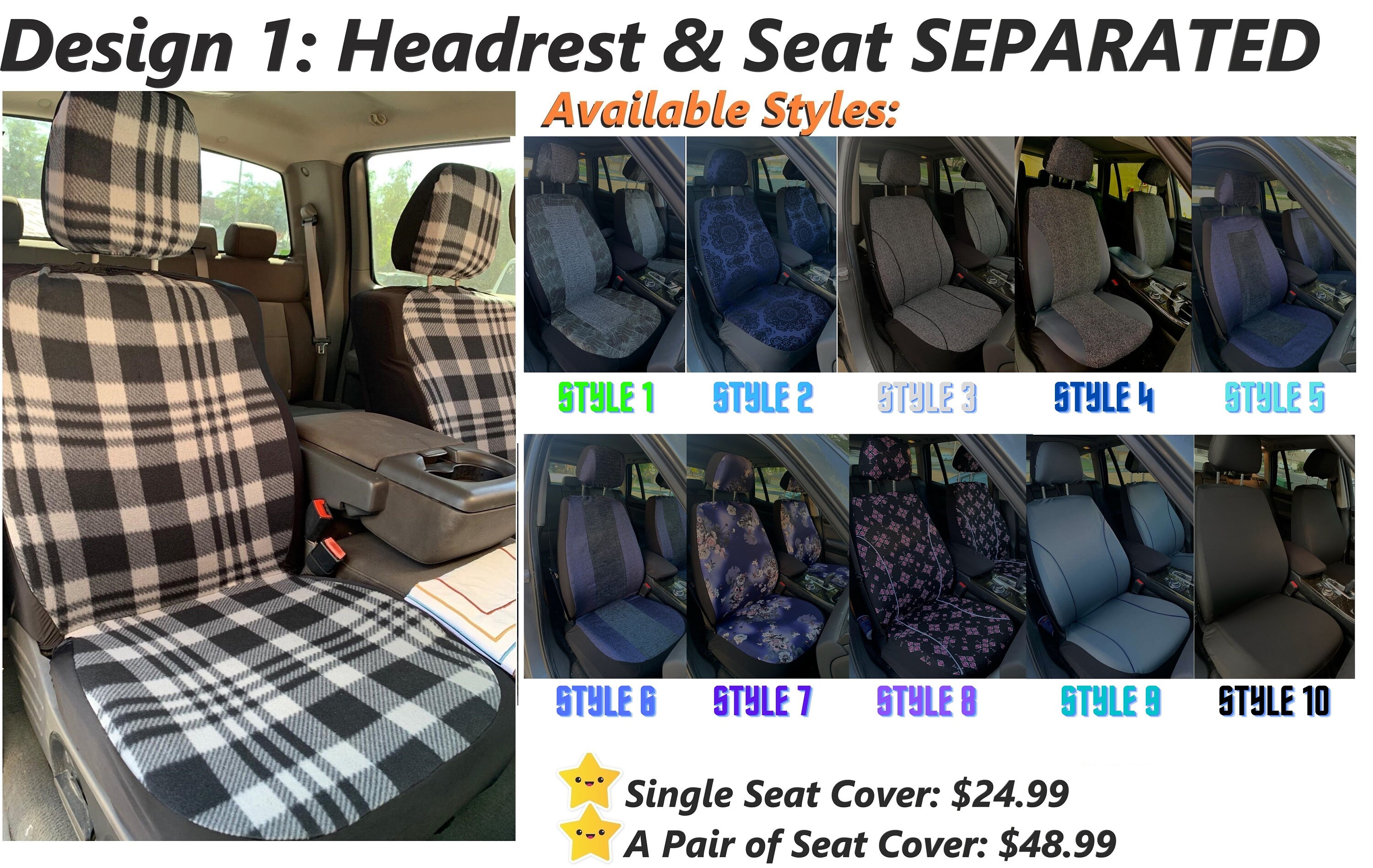 Car Seat Covers Made in USA Etsy