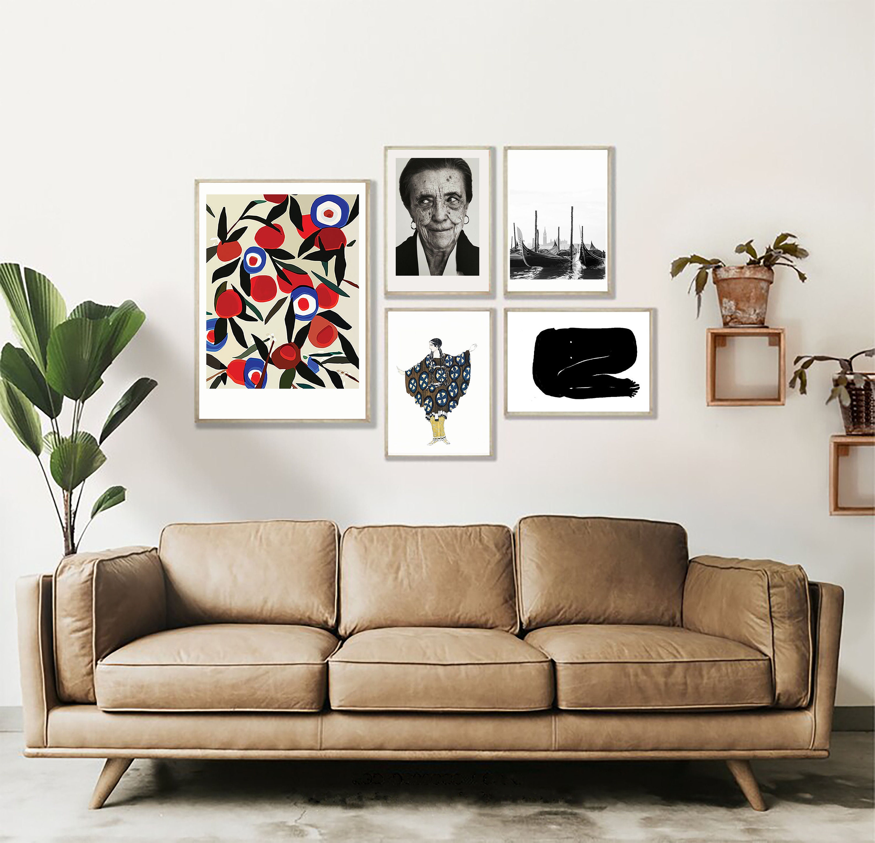 Gallery Wall Art Set ECCLECTIC / 5 Print Ready Made Gallery Etsy