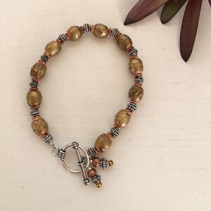 Cabo Bracelet Brass, Copper, Sterling Silver and Bronze Coated Hematite Beads