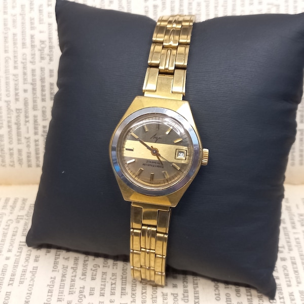 Montre-bracelet rare vintage "Luch" à remontage automatique, montre mécanique pour femmes de l'URSS