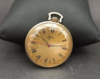 Soviet Vintage Pocket Watch Luch, USSR Mechanical Pocket Watch Luch, Russian Watches