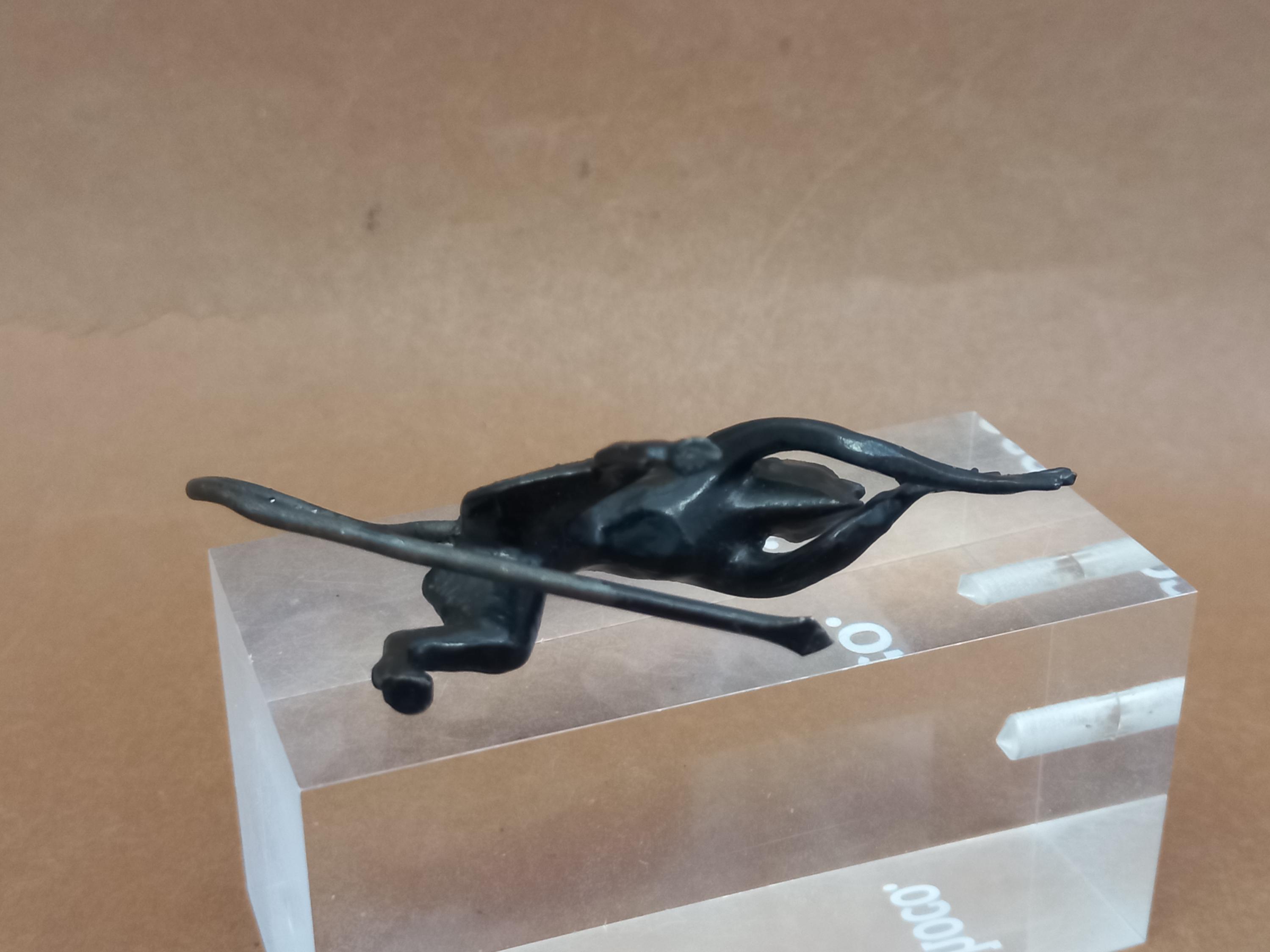 ソビエト ヴィンテージ 悪魔の置物 カスリ 鉄鋳造、旧ソ連 金属製悪魔