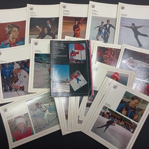 Cartes postales athlètes soviétiques Champions de l’URSS, l’Europe, le monde et les Jeux Olympiques.Set de 22 cartes postales vintage.Made en URSS, 1977