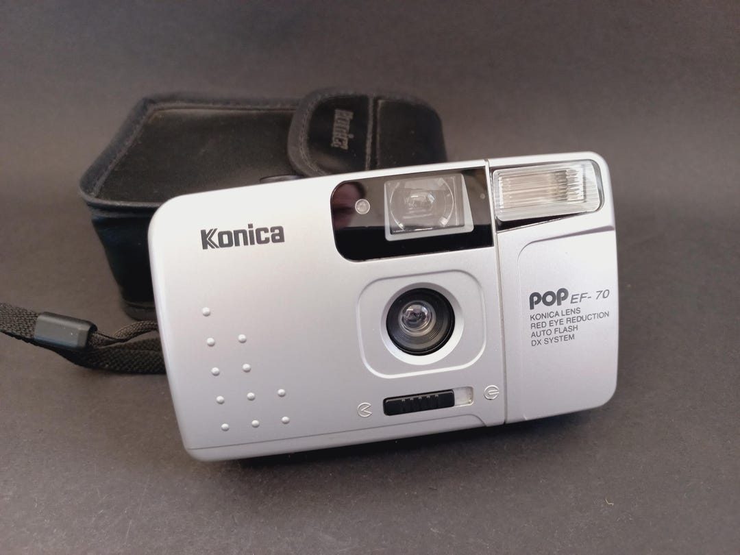 Camera Konica Pop EF-70, Vintage Film Camera 1990s, Point and Shot