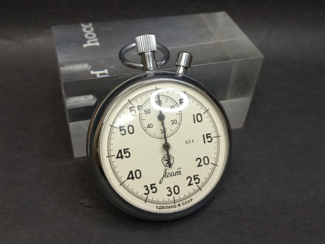 Soviet Vintage Stopwatch AGAT, USSR Mechanical Competition Stopwatch ...