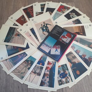 Postkarten sowjetische Athleten Champions der UdSSR, Europa, die Welt und die Olympischen Spiele.Set von 22 Vintage Postkarten.Made in der UdSSR, 1977