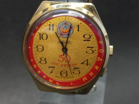 Soviet Vintage Watch Raketa "50 Years of Victory … - image 2