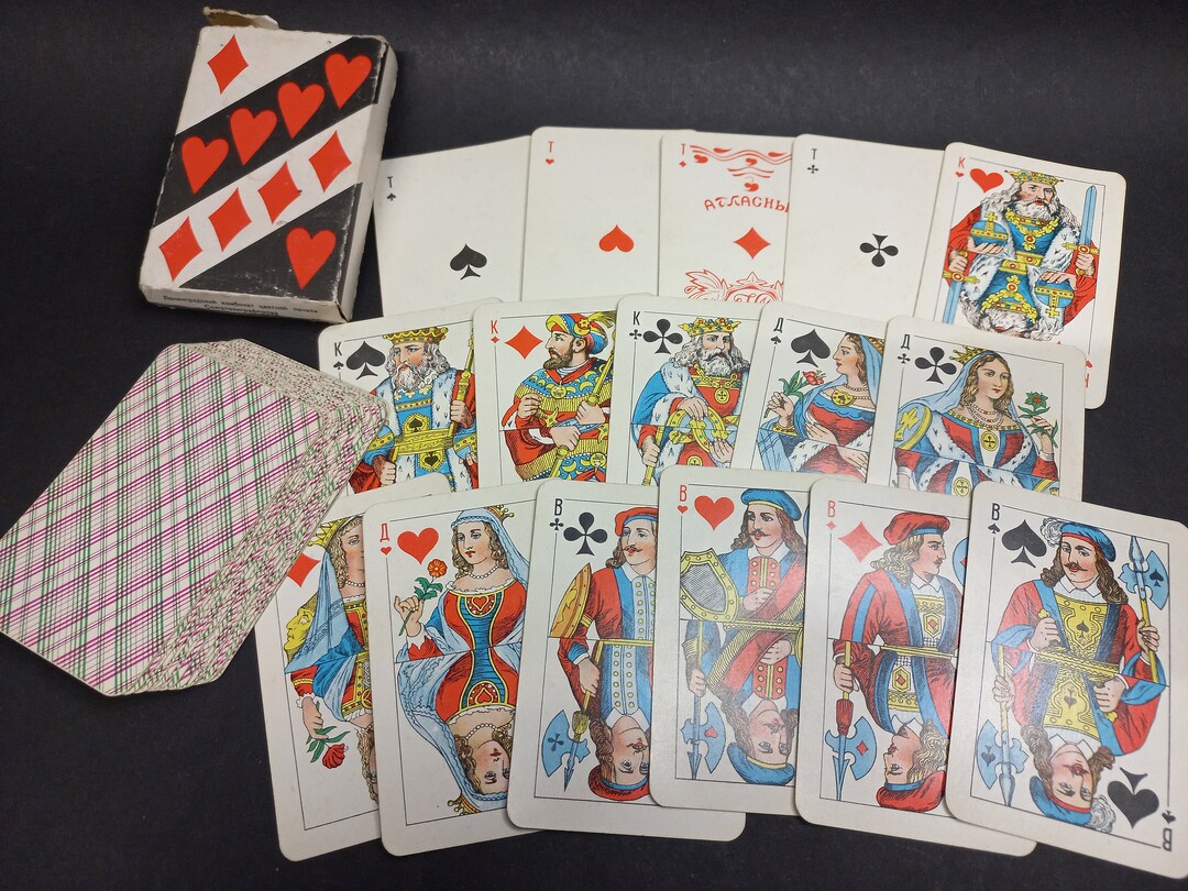 Soviet Vintage Playing Cards 1971, USSR Collectible Playing Cards
