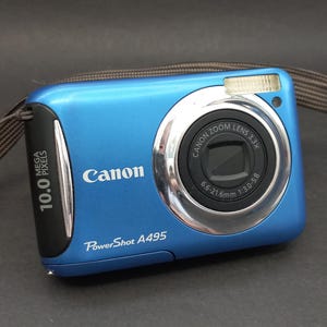 Digital Camera Canon PowerShot A495 Blue, Compact Digital Camera, Canon cameras