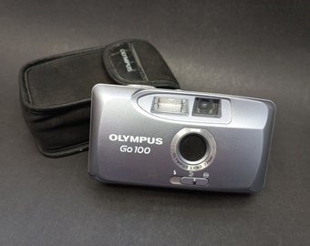 Vintage Camera Olympus Go 100 ,Film Camera Olympus 1990s., Point and Shot Camera, Working Film Camera