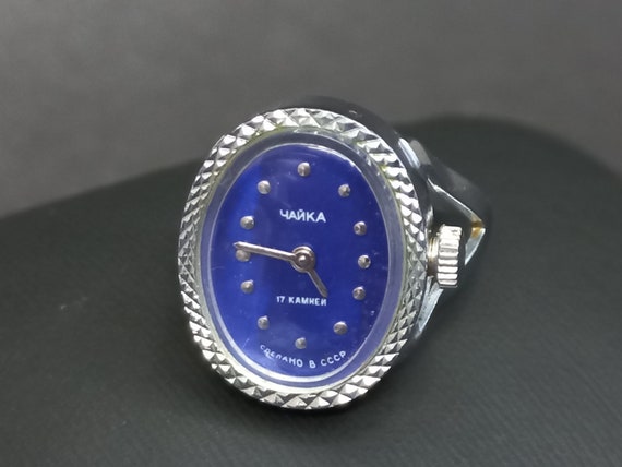 Soviet Vintage Ring Watch "Chaika" Women's Mechan… - image 2