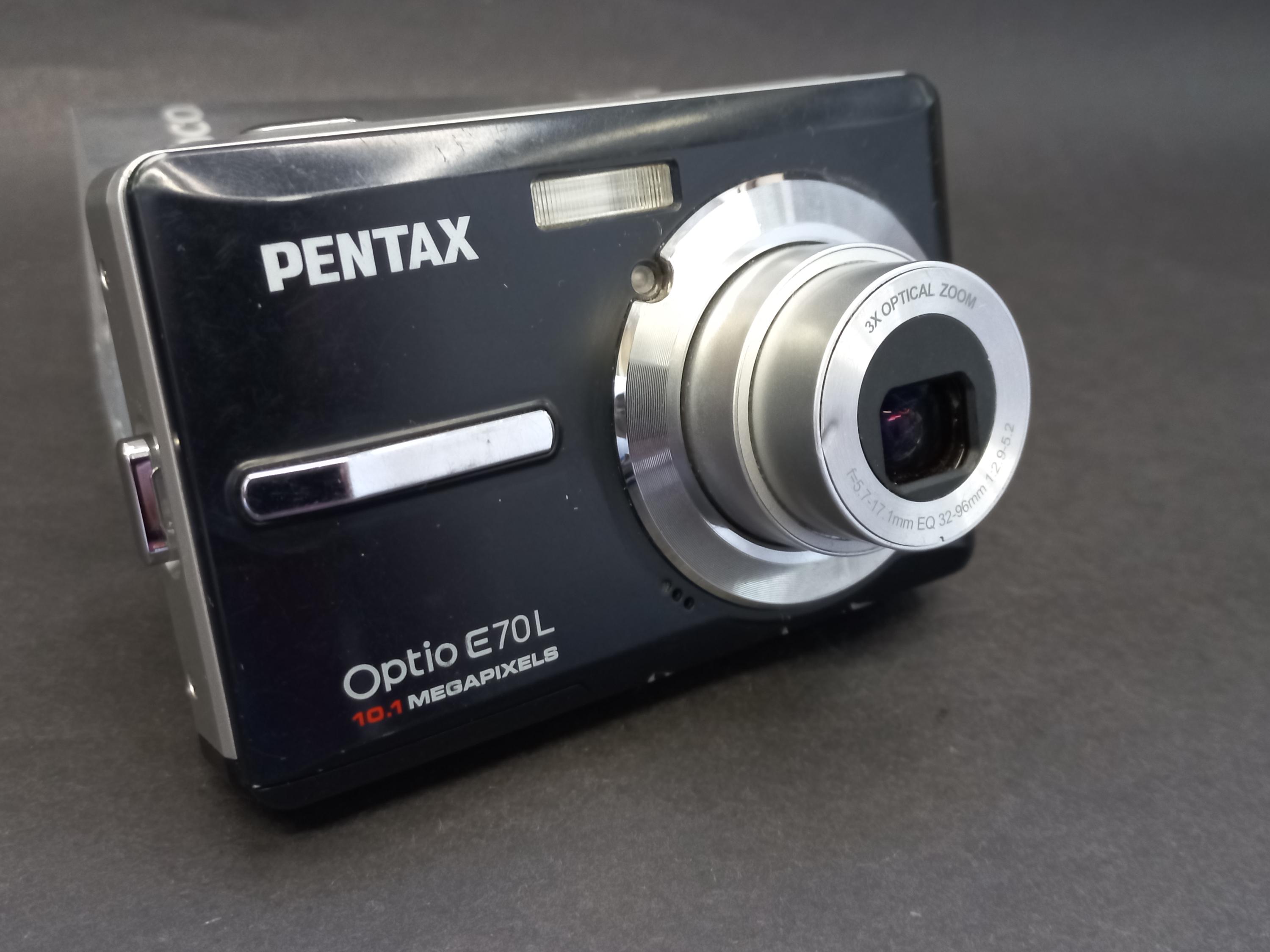Vintage Digital Camera Pentax Optio E70l, 10.1 MP Retro Camera