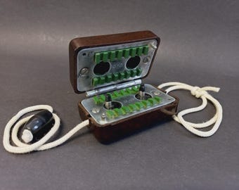 Afilador de cuchillas de afeitar antiguo alemán de la RDA, afilador de máquinas antiguas