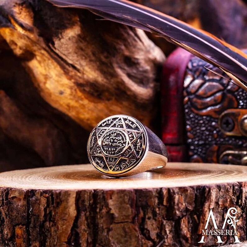 Perfect Gift For His Art Deco Men/'s Ring Signet Men/'s Ring Gift Idea Silver Signet Ring Silver Ring Hand Carved Gemstone Silver Ring