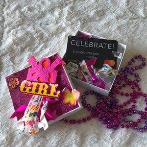 MEISJE-HAAR! "Gift Card Box"/"Keep-sake&Gifting Box" Handgemaakt-gepersonaliseerd voor jou! Alle verfraaid "Inside-Outside" NO"Lid"Links un-turned!