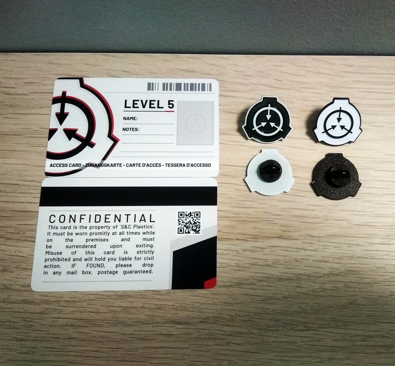 SCP Foundation Pack 1.0  2 Secure Access Cards & SCP Logo image 0