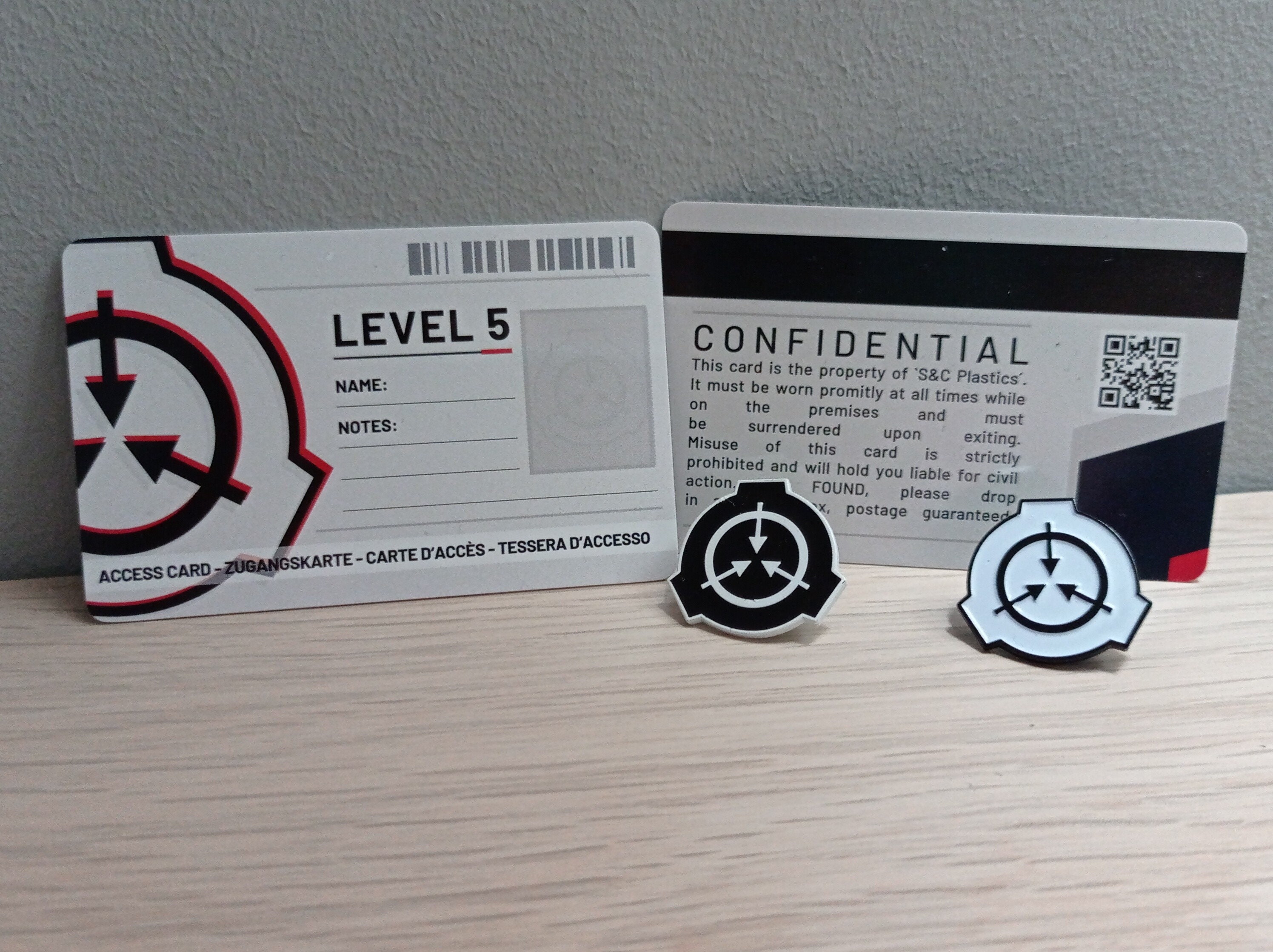 SCP Foundation Pack 1.0 2 Secure Access Cards & SCP Logo 