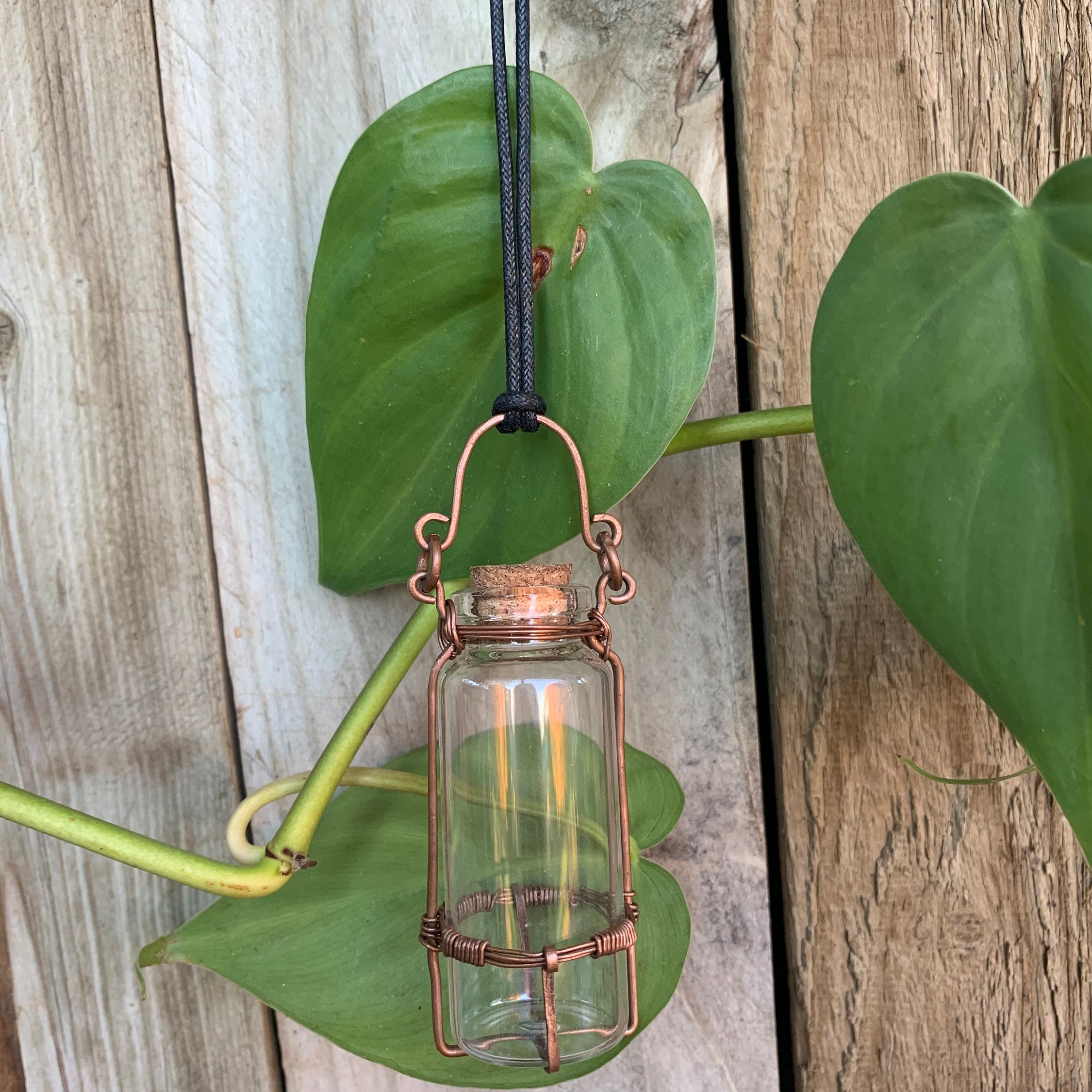 Wire Wrapped Bottle Wire Wrapped Pendant Bottle Etsy