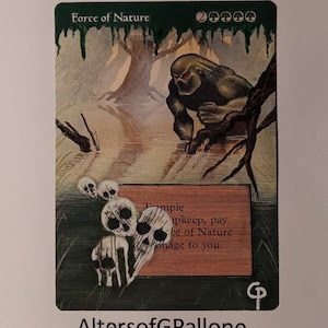 MTG Fuerza de la Naturaleza Revisada Alter Magic the Gathering EDH Old School Commander Cube